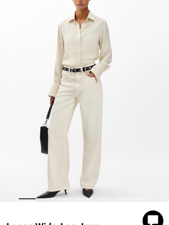 rag & bone Denim - rag & bone Logan featherweight cream jeans